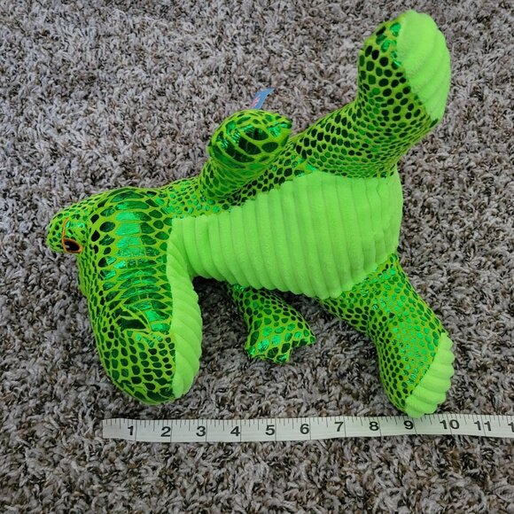 Shimmer Squad Alligator Plush Green Shiny Crocodile Stuffed Animal Kelly Toy - Picture 7 of 7